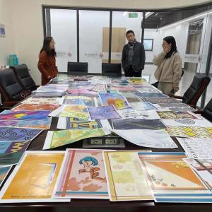 The 2nd YTO Express Cup International (Yokomura) Scarf Design Competition judges successfully